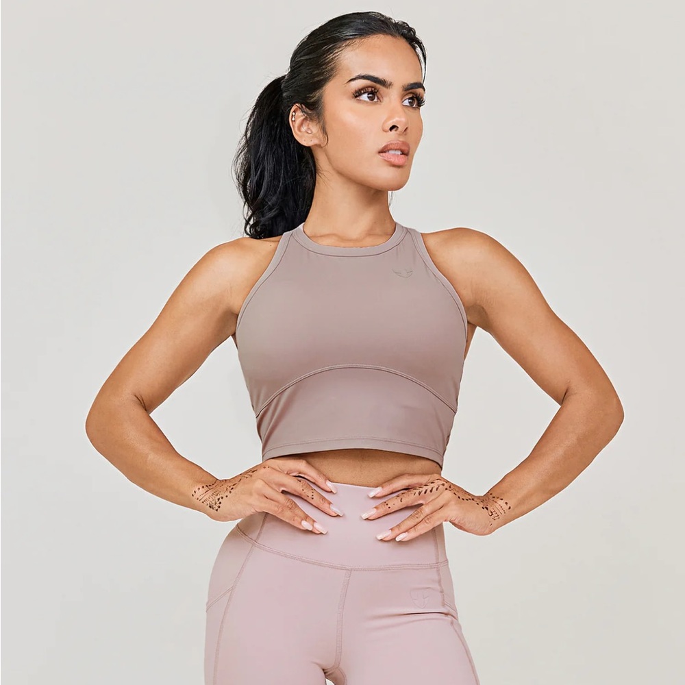 Firm Abs Longline Sports Bra Tank‎ Mauve Size L